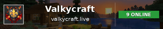 Valkycraft Minecraft server banner