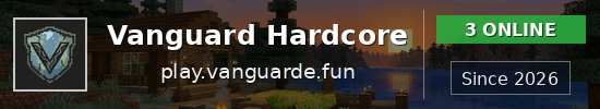 Vanguard Hardcore Minecraft server banner