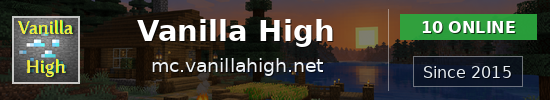 Vanilla High Minecraft server banner