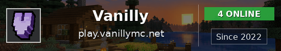 Vanilly Minecraft server banner