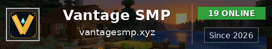 Vantage SMP Minecraft server banner