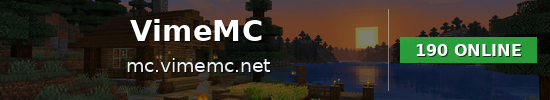 VimeMC Minecraft server banner