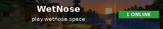 WetNose Minecraft server banner