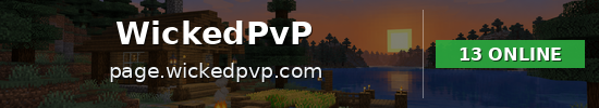 WickedPvP Minecraft server banner