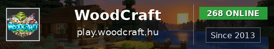 WoodCraft Minecraft server banner