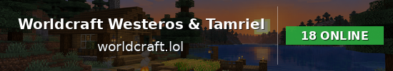 Worldcraft Westeros & Tamriel Minecraft server banner