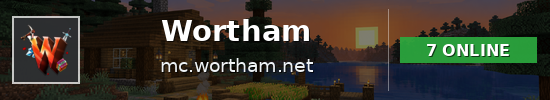Wortham Minecraft server banner