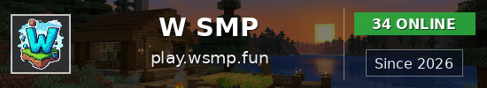 W SMP Minecraft server banner