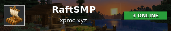 RaftSMP Minecraft server banner