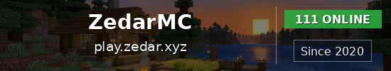 ZedarMC Minecraft server banner