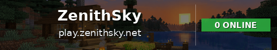 ZenithSky Minecraft server banner