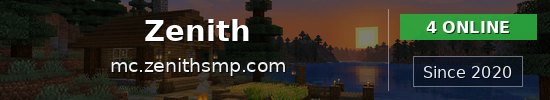 Zenith Minecraft server banner