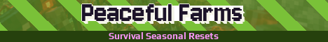 Peaceful Farms Minecraft server banner