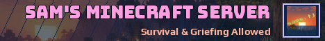 Sam's Minecraft Server Minecraft server banner