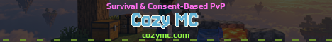 Cozy MC Minecraft server banner
