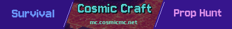 Cosmic Craft Minecraft server banner