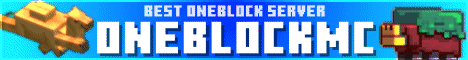OneBlockMC Minecraft server banner