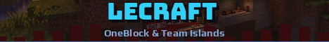 LeCraft Minecraft server banner