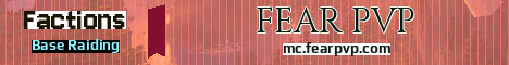 FEAR PVP Minecraft server banner