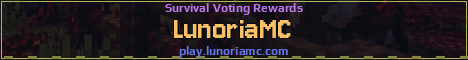 LunoriaMC Minecraft server banner