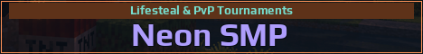 Neon SMP Minecraft server banner