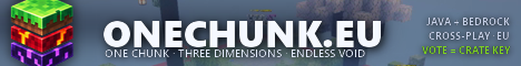OneChunk Minecraft server banner