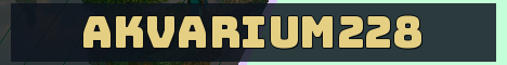 Akvarium228 Minecraft server banner