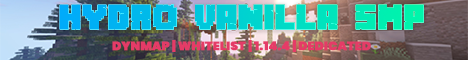Hydro Vanilla SMP Minecraft server banner
