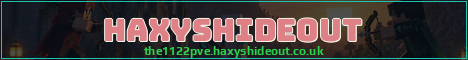 HaxysHideout Minecraft server banner