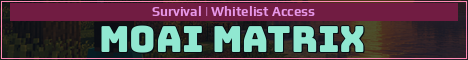 Moai Matrix Minecraft server banner
