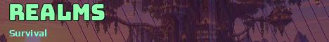 REALMS Minecraft server banner