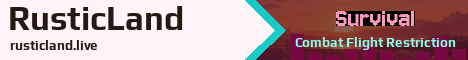 RusticLand Minecraft server banner