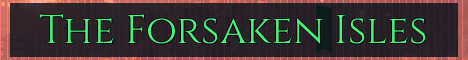 The Forsaken Isles Minecraft server banner