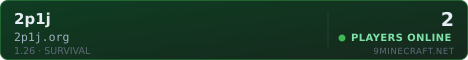 2P1J Minecraft server banner