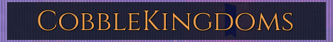 CobbleKingdoms Minecraft server banner
