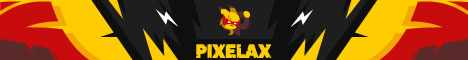 Pixelax Minecraft server banner