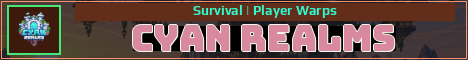 Cyan Realms Minecraft server banner