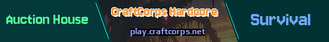 CraftCorps Hardcore Minecraft server banner