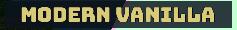 Modern Vanilla Minecraft server banner