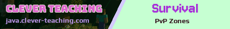 Clever Teaching Minecraft server banner