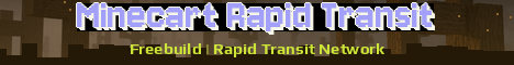 Minecart Rapid Transit Minecraft server banner