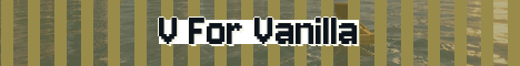 V For Vanilla Minecraft server banner