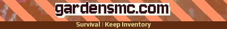 gardensmc.com Minecraft server banner