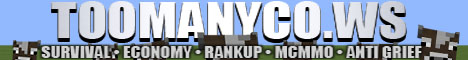 Too Many Cows Minecraft server banner