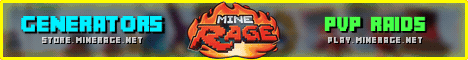 MineRage Minecraft server banner