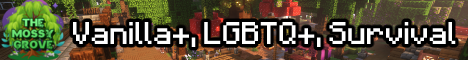 The Mossy Grove Minecraft server banner