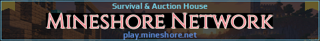 Mineshore Network Minecraft server banner