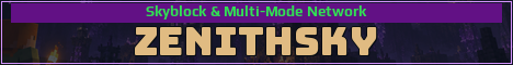ZenithSky Minecraft server banner