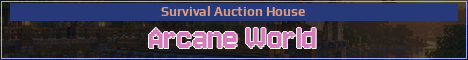 Arcane World Minecraft server banner