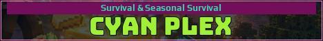 Cyan Plex Minecraft server banner